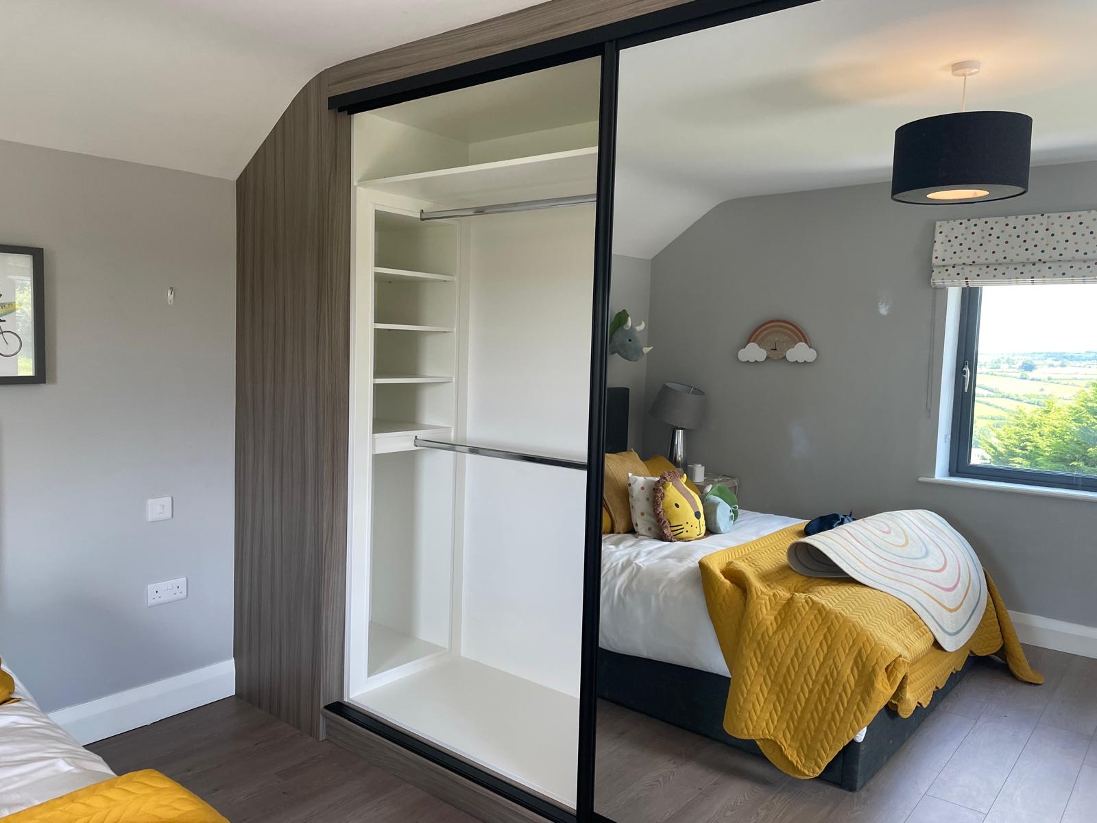 Mirror Black Track Sliderobe